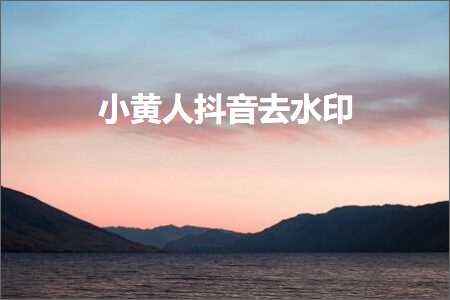 小黄人抖音去水印